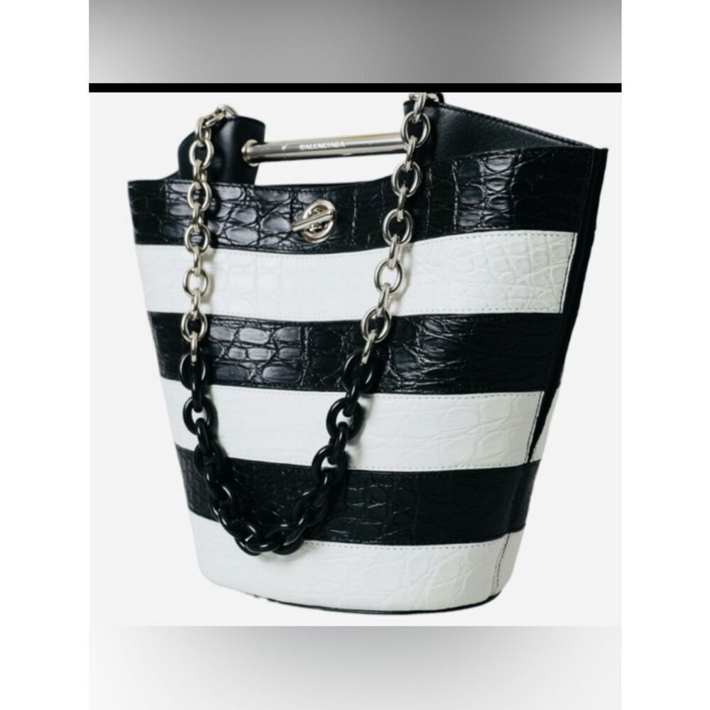 BALENCIAGA HOT DEAL! Exotic Skin Leather Maxi Bucket Bag Cert of Authenticity